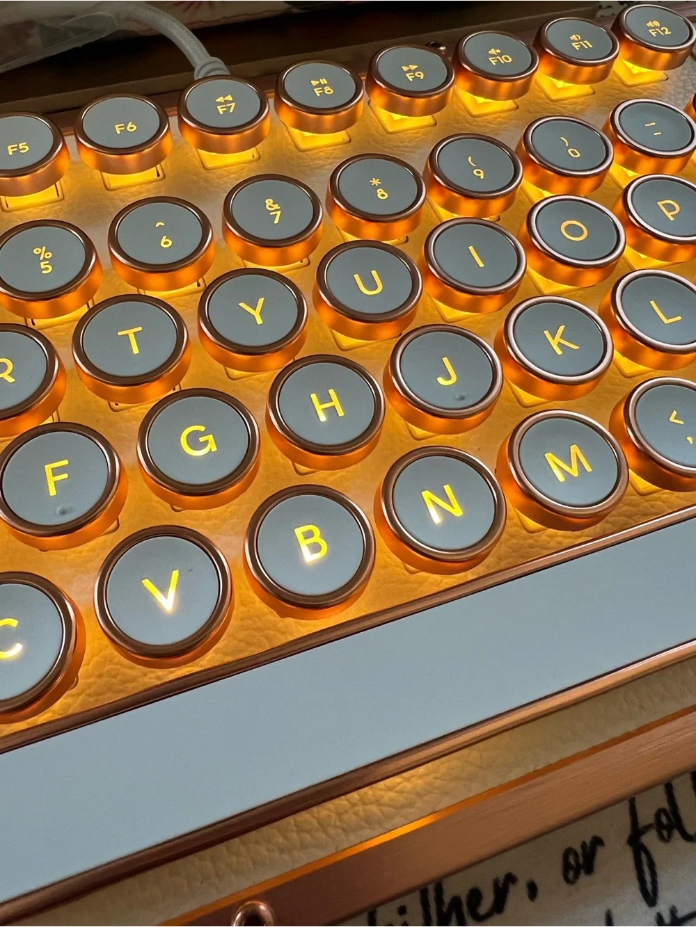 AZIO R.C.K. Vintage Typewriter Bluetooth/USB Backlit Mechanical Keyboard 
